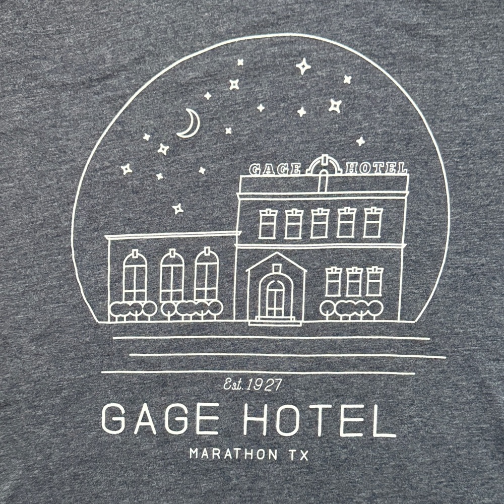 NEW The Gage Hotel 🏨 Marathon Texas Graphic T-Shirt — MEDIUM - Picture 3 of 4